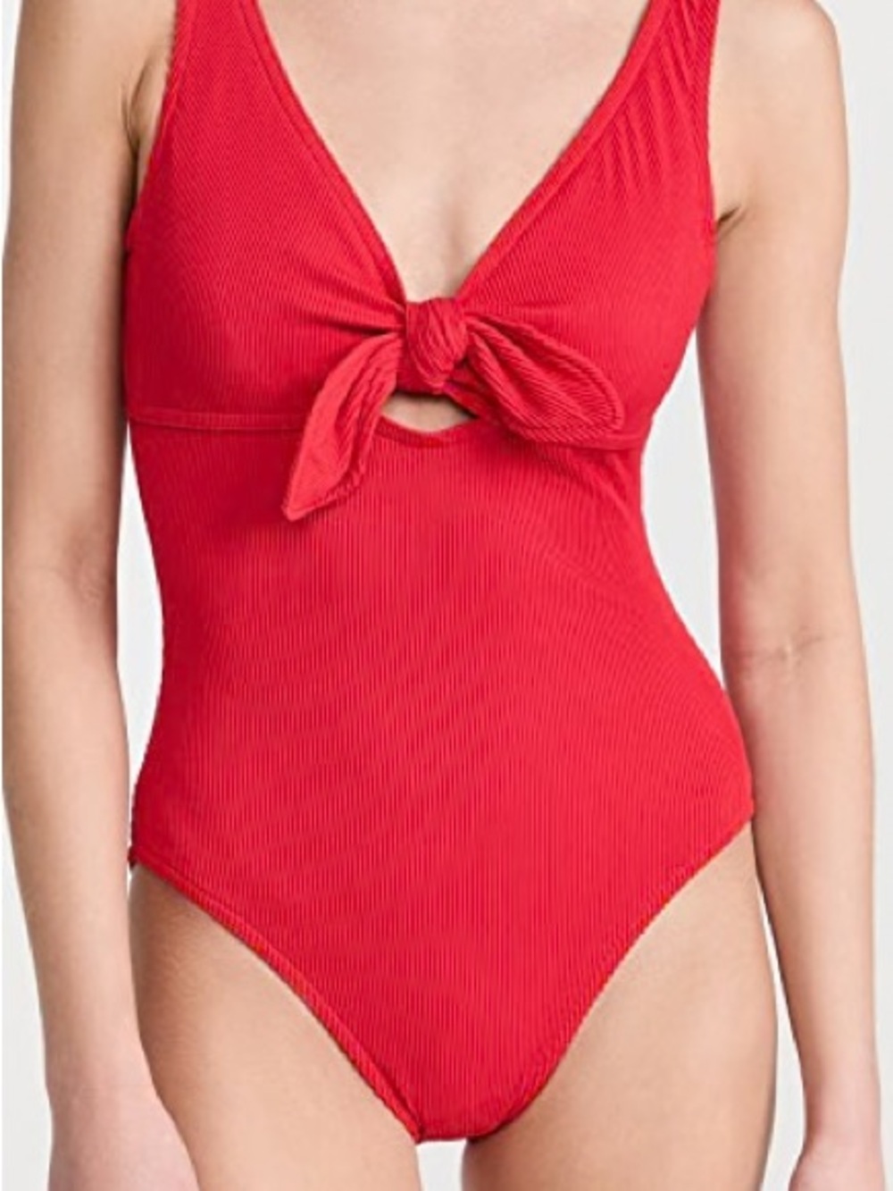 KARLA COLLETTO BASICS V-NECK KNOT TIE ONE PIECE